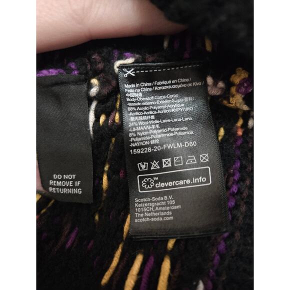 Scotch & Soda Gorgeous Metallic Fair Isle Cozy V Neck Knit Sweater | XL - Picture 6 of 9